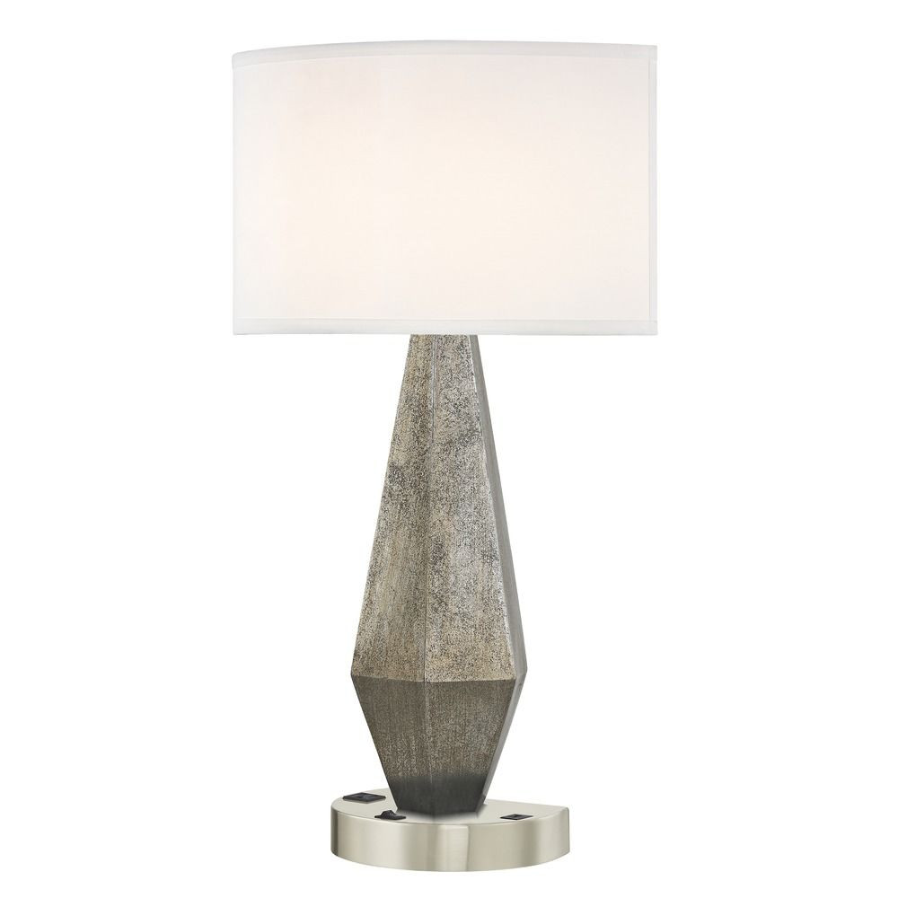 GEO LEDGE LAMP Single Switch with Satin Nickel Base 